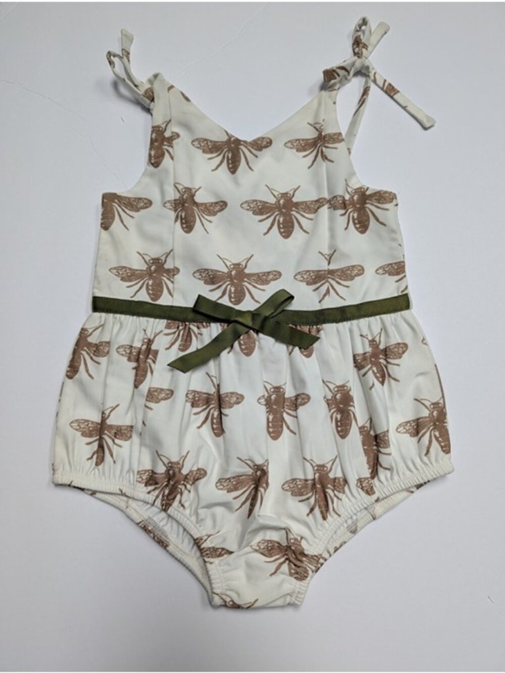 Kate Quinn Swimsuit Skinny Bow Bubbkle Swimwear 5Y Swim Fennel Bee One Piece